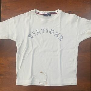 Tommy Hilfiger Women White Top S/P preowned Short Sleeve